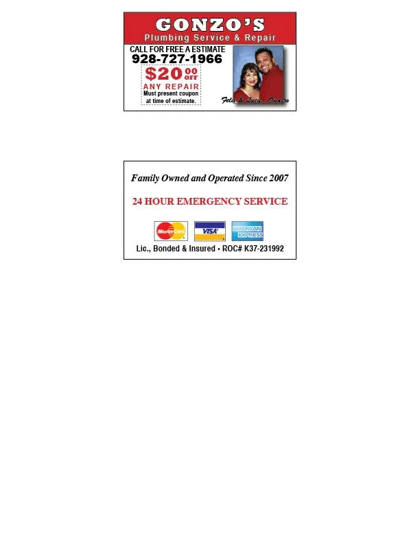 Slide of Gonzo's Plumbing Service & Repair