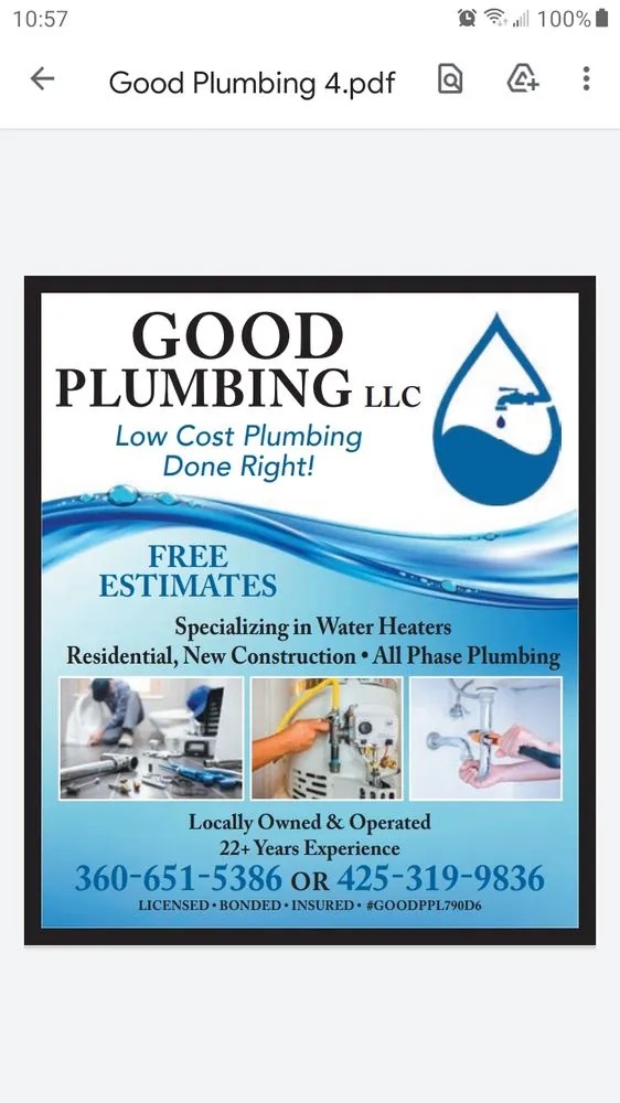 Slide of GOOD PLUMBING
