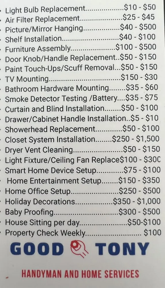 Slide of Good Tony Handyman and Home Services