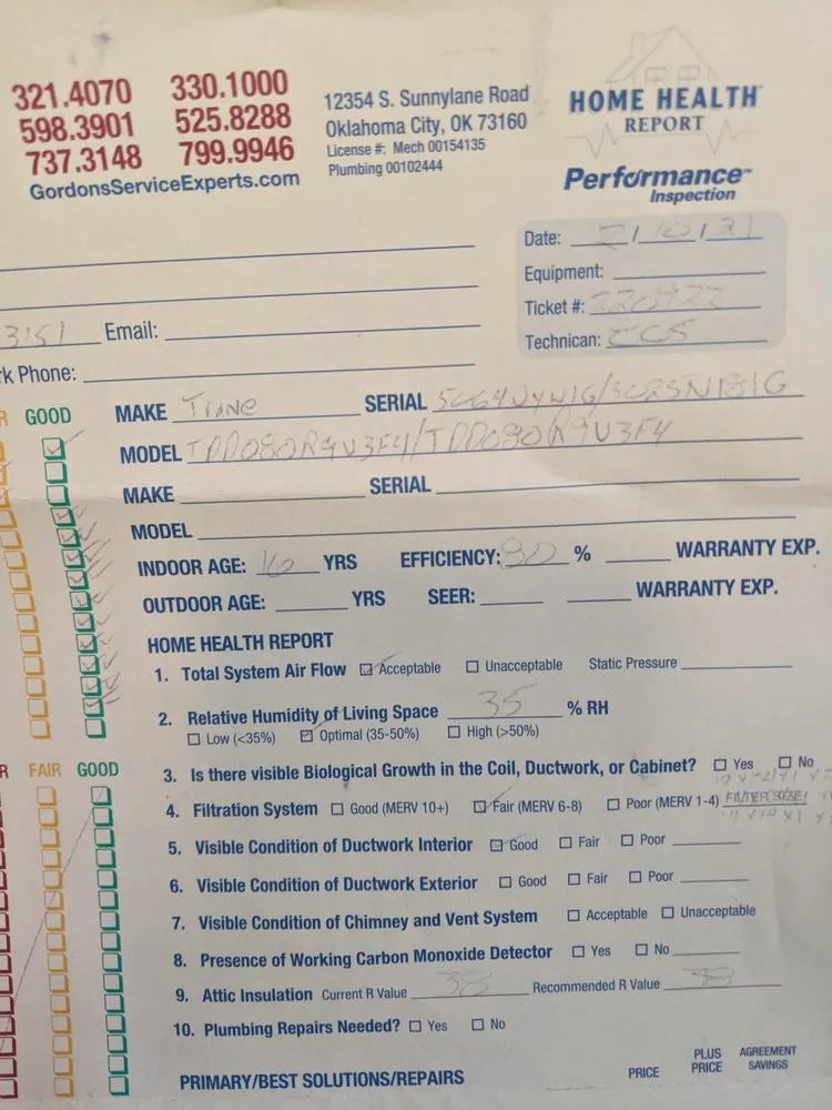 Slide of Gordon's Service Experts