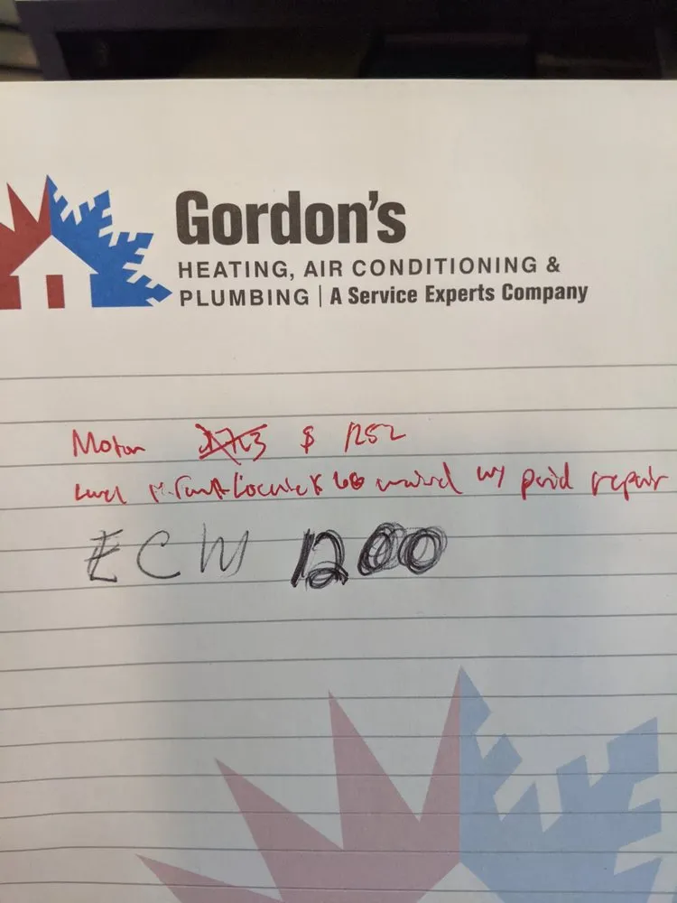 Slide of Gordon's Service Experts