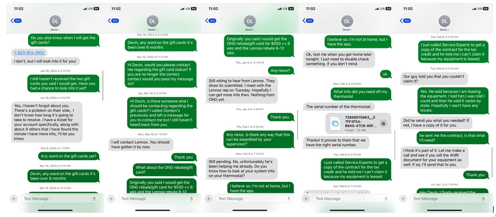 Slide of Gordon's Service Experts