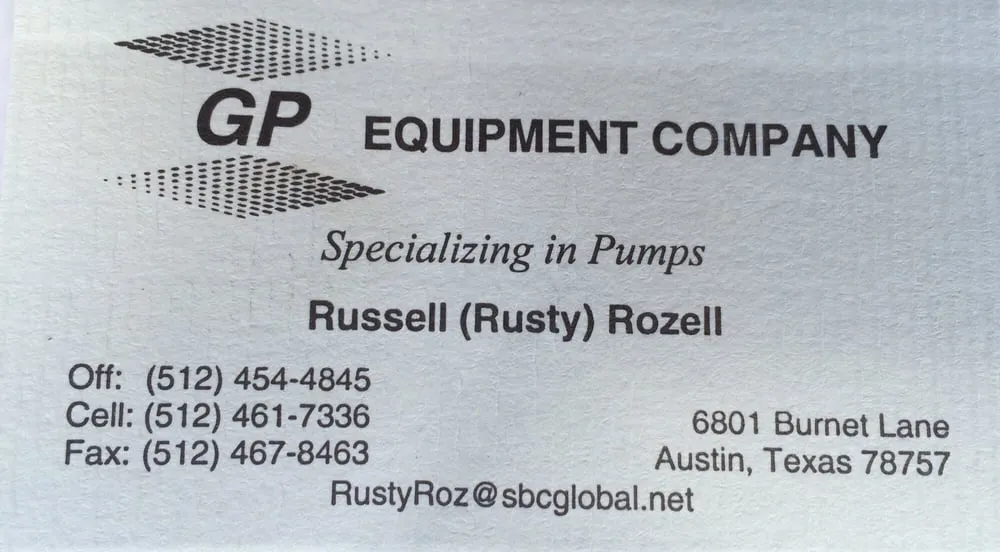 Slide of GP Equipment Company