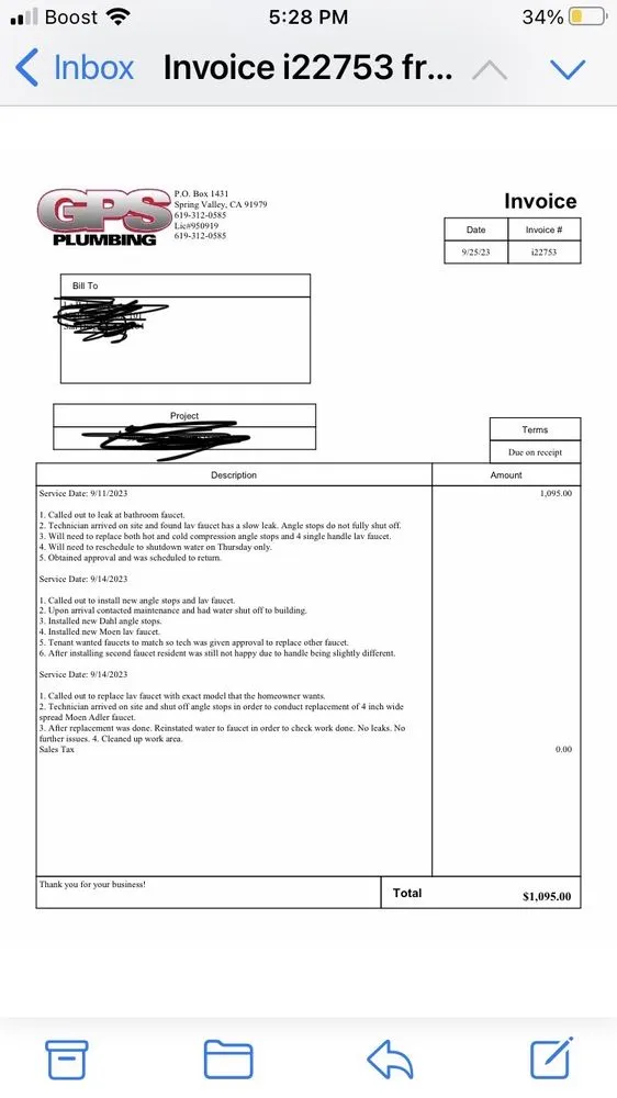 Slide of GPS Plumbing