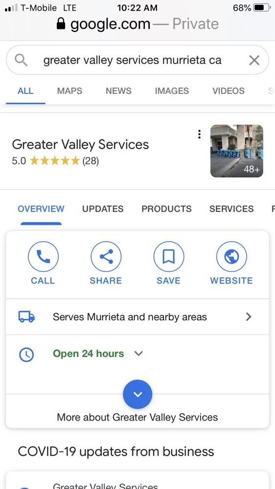 Slide of Greater Valley Services