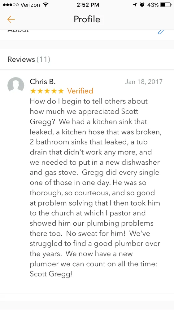 Slide of Gregg Mechanical & Plumbing