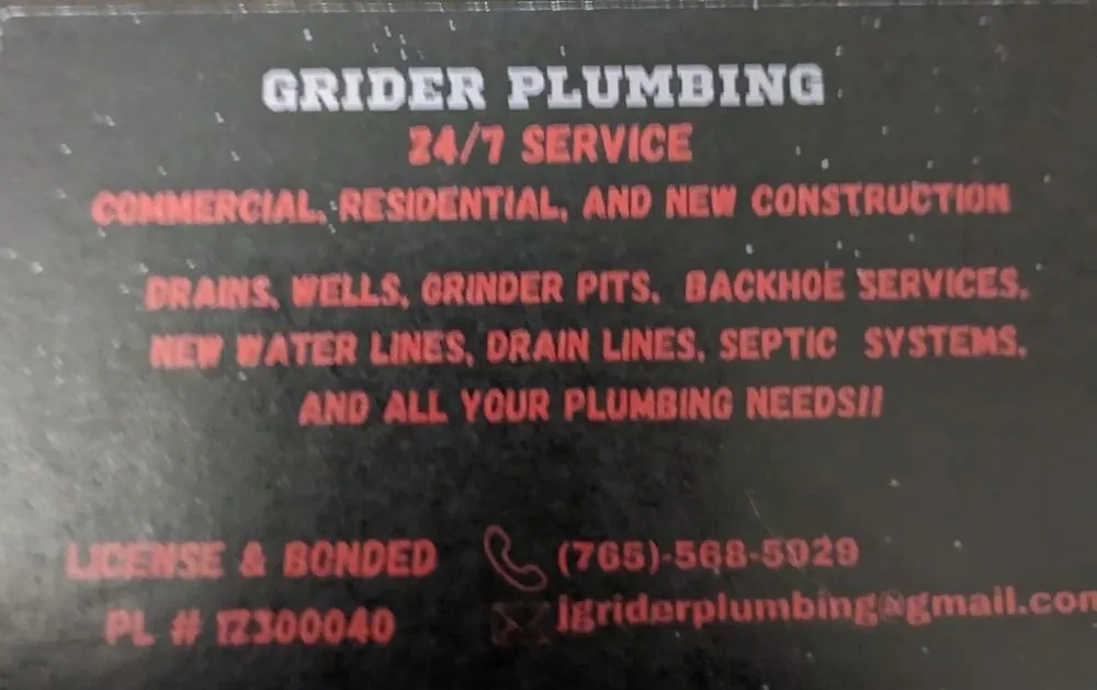 Slide of Grider Plumbing