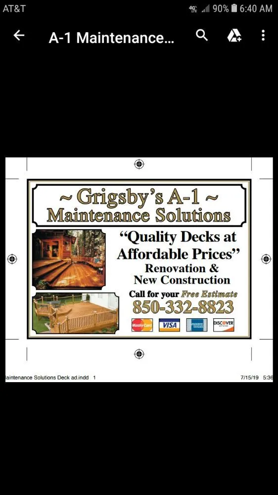 Slide of Grigsby's A1 Maintenance