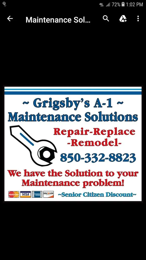 Slide of Grigsby's A1 Maintenance