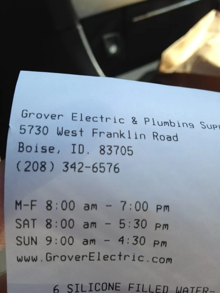 Slide of Grover's Pay & Pack Electric and Plumbing