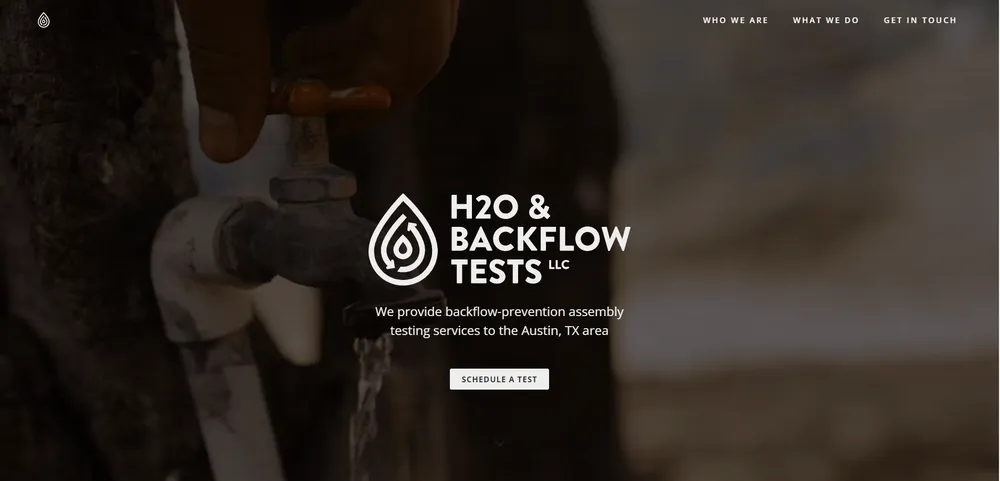Slide of H2O & Backflow Tests
