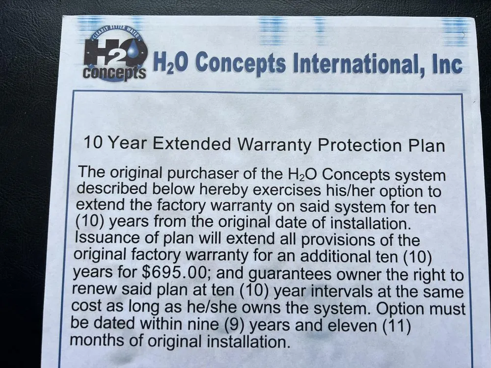 Slide of H2O Concepts International