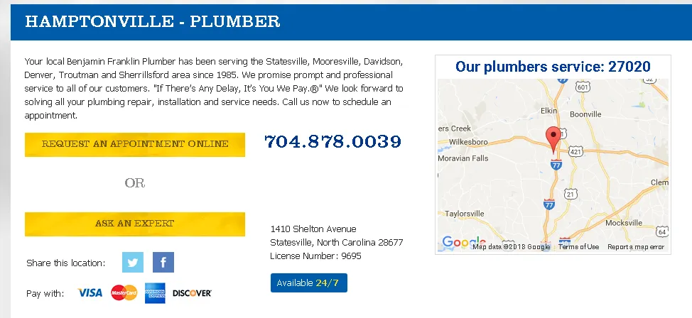 Slide of Hall's Plumbing