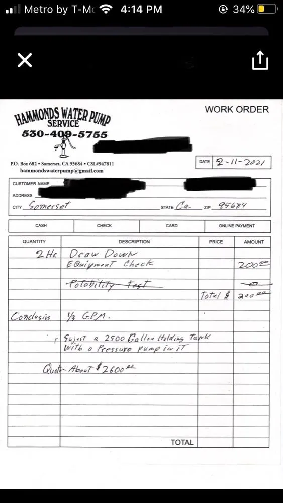 Quality leak detection experts serving Somerset, CA - Hammonds Water Pump Services