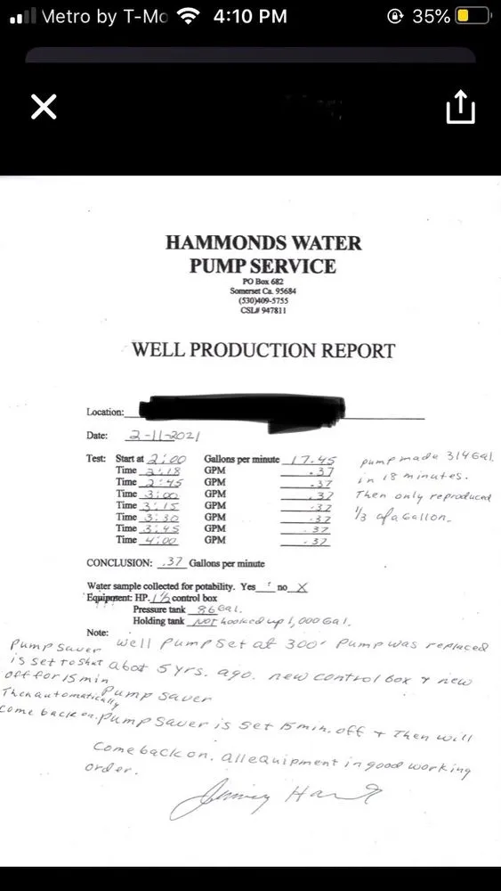 Expert water heater service for homes in Somerset, CA by Hammonds Water Pump Services