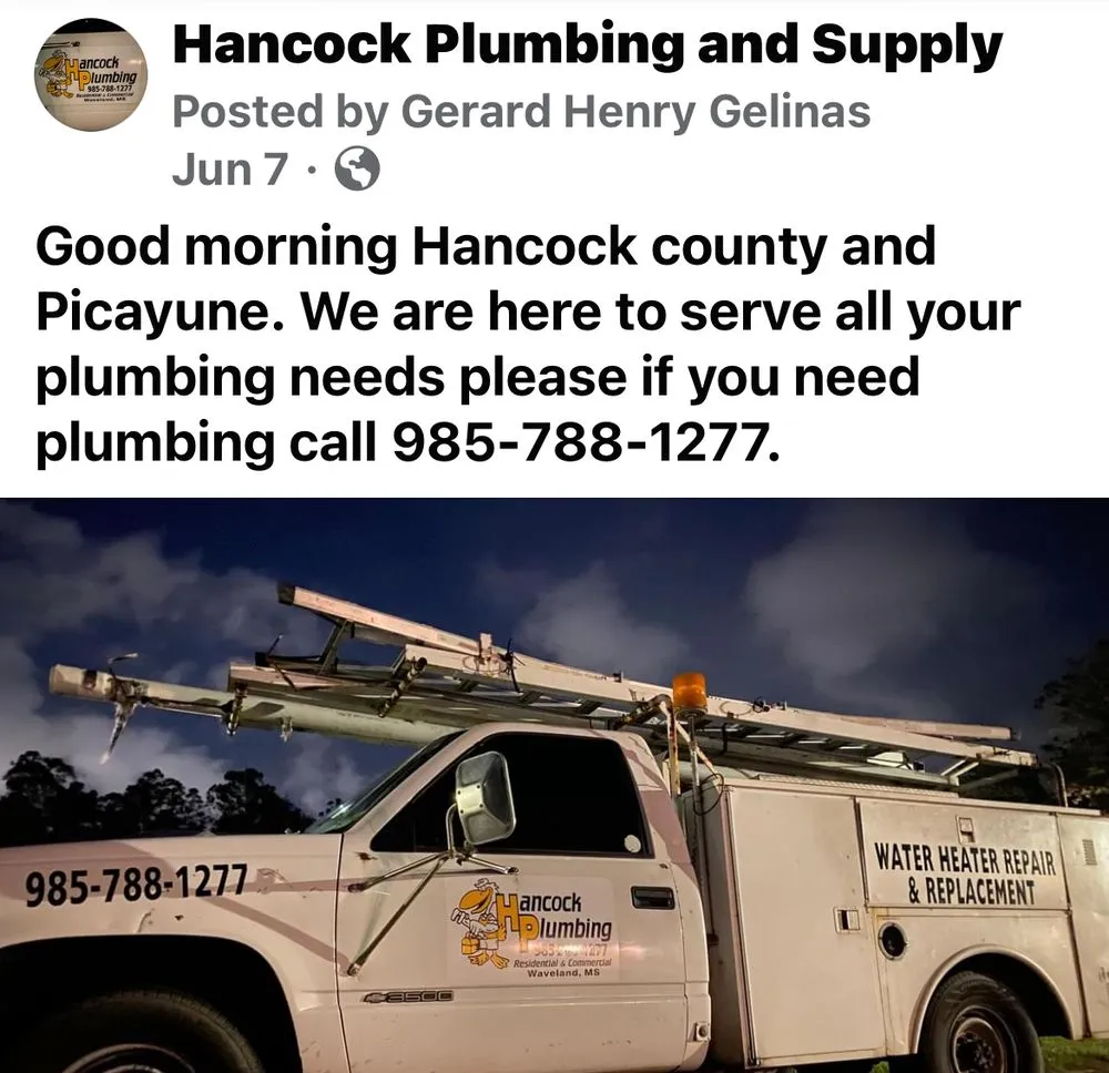 Slide of Hancock Plumbing