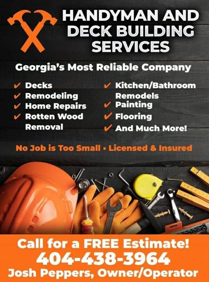 Slide of Handyman and deck building services 