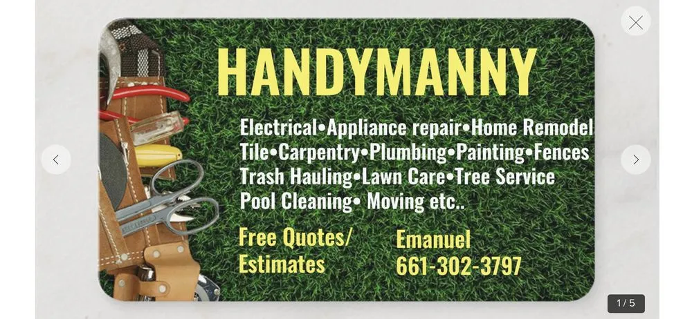 Slide of Handymanny's Sevices