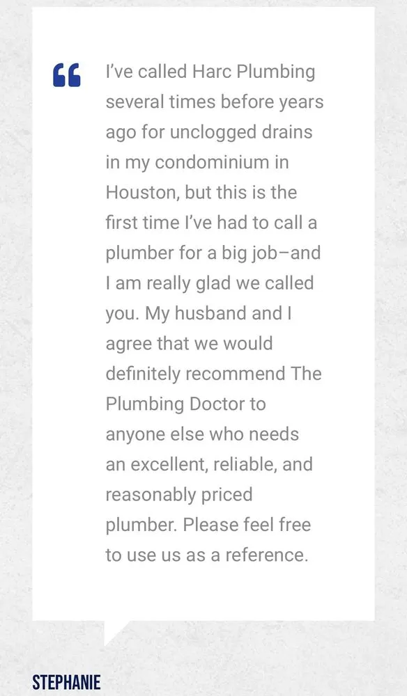 Slide of HARC Plumbing