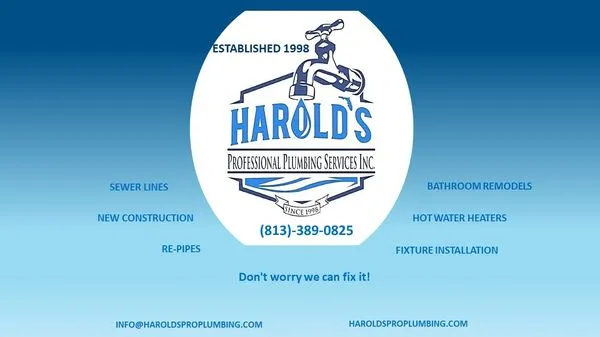 Harold's Professional Plumbing services Logo