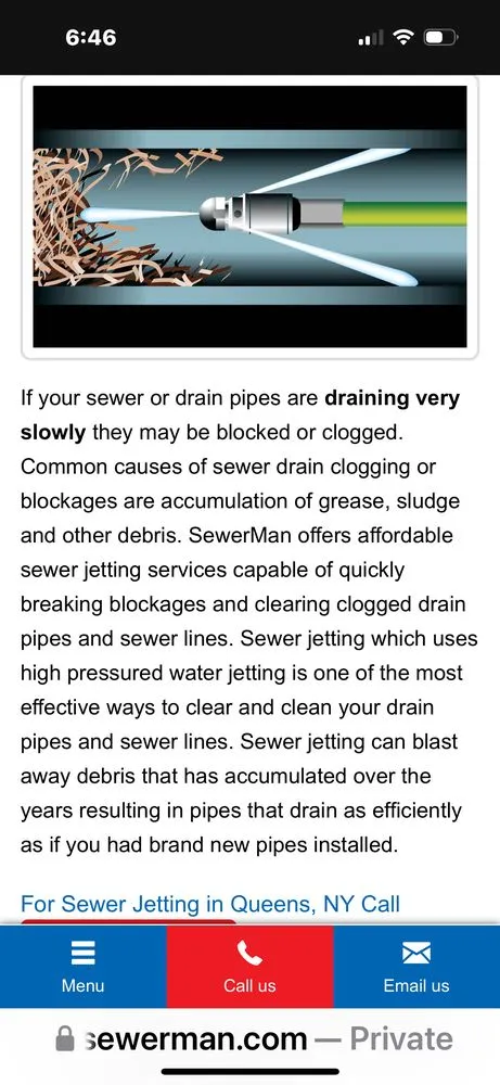 Slide of Harry sewer & drain service