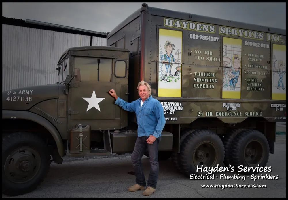 Slide of Hayden's Services