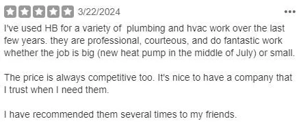 Reliable water heater service in Harrisburg, PA by HB McClure/HB Home Service Team