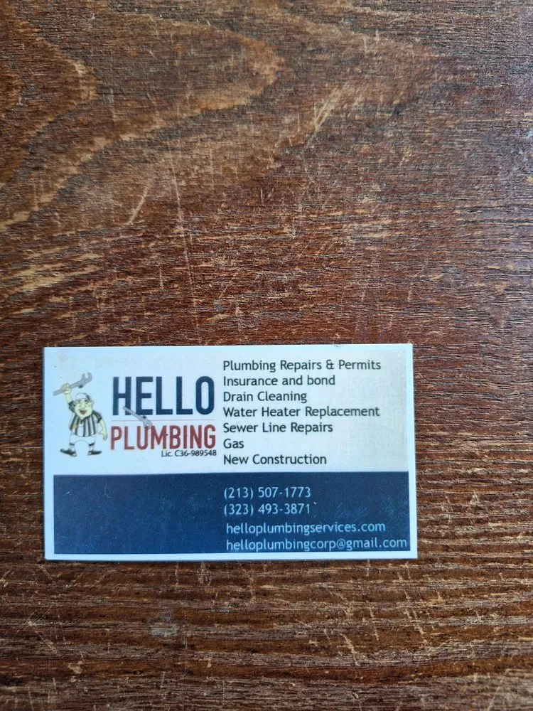 Slide of Hello Drain Cleaning Fresno