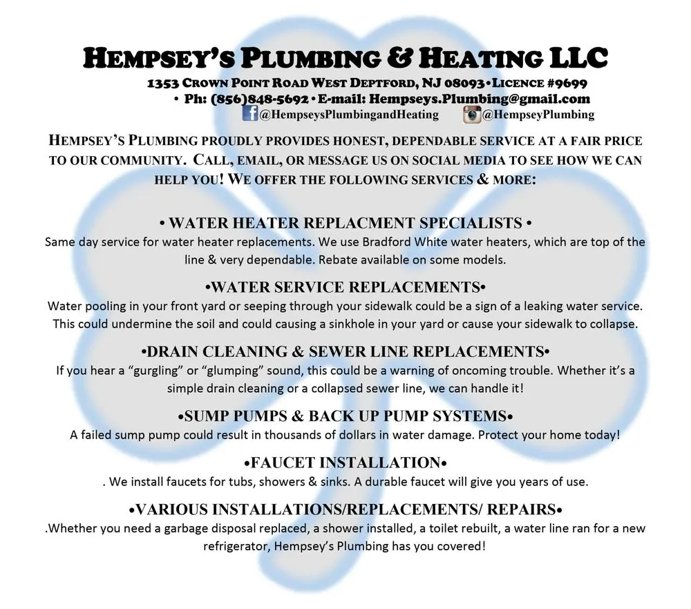 Slide of Hempsey's Plumbing & Heating