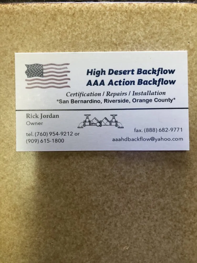 Slide of High Desert Backflow