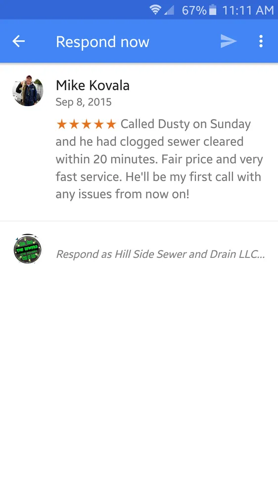 Slide of Hill Side Sewer & Drain