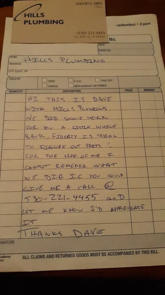 Slide of Hills Plumbing