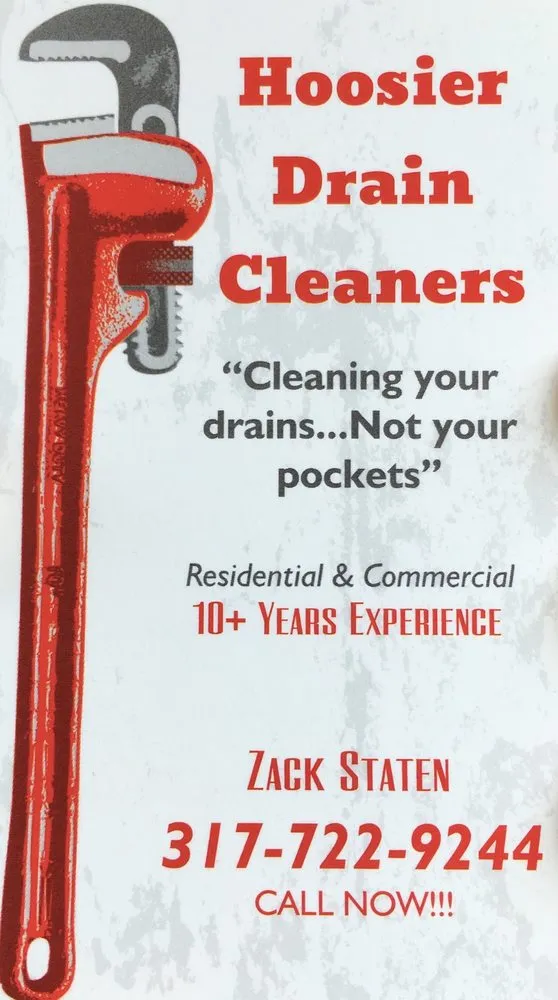 Slide of Hoosier Drain Cleaners