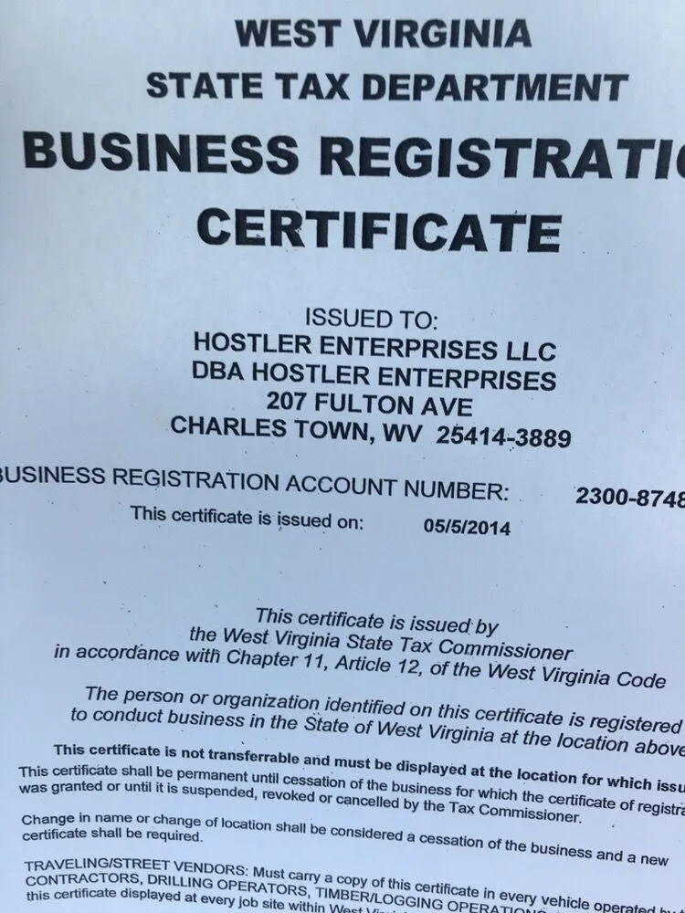 Slide of Hostler Enterprises