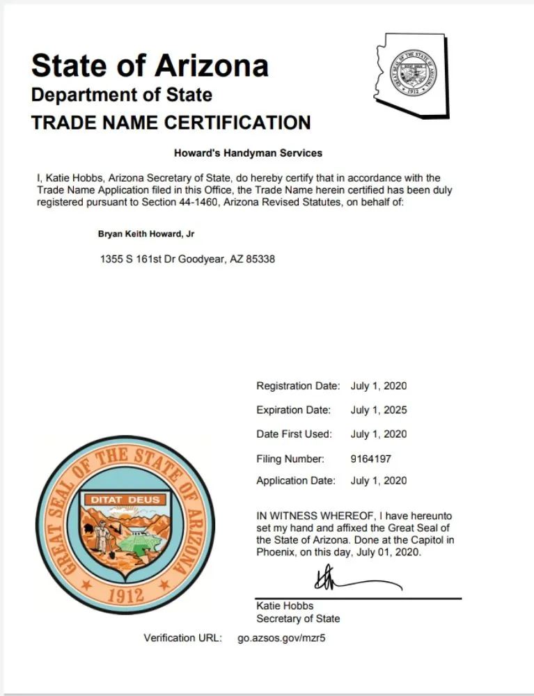 Slide of Howard's Handyman Services