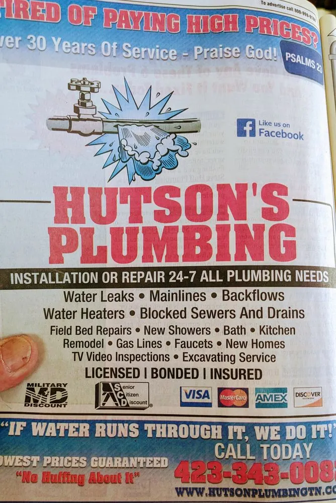 Slide of Hutson's Plumbing
