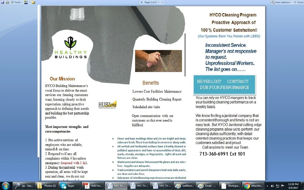 Slide of Hyco Building Maintenance