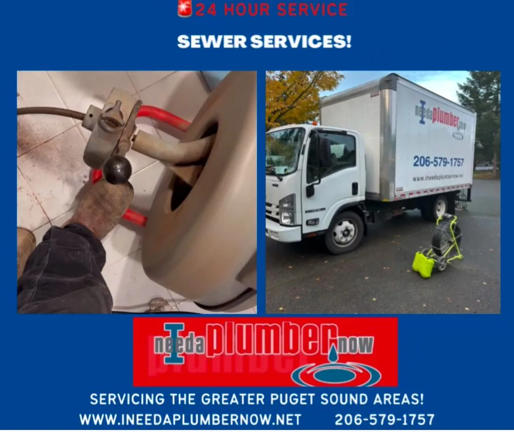 Slide of I Need a Plumber Now and Sewer Services