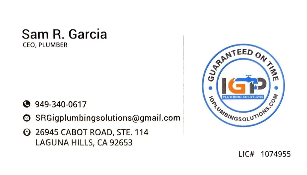 Slide of IGP Plumbing Solutions