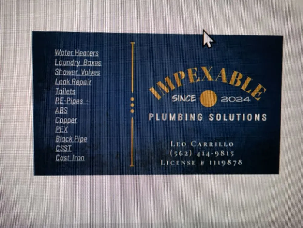 Slide of Impexable Plumbing Solutions