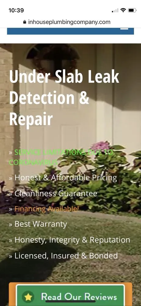 Slide of In-House Plumbing Company