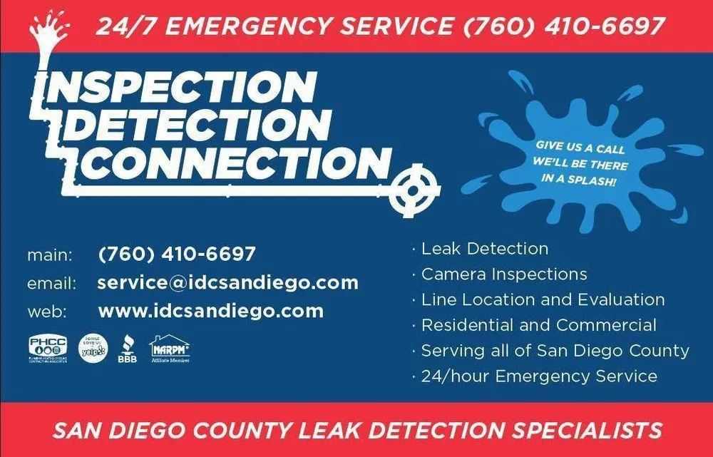 Expert plumbing repair in San Marcos, CA by Inspection Detection Connection