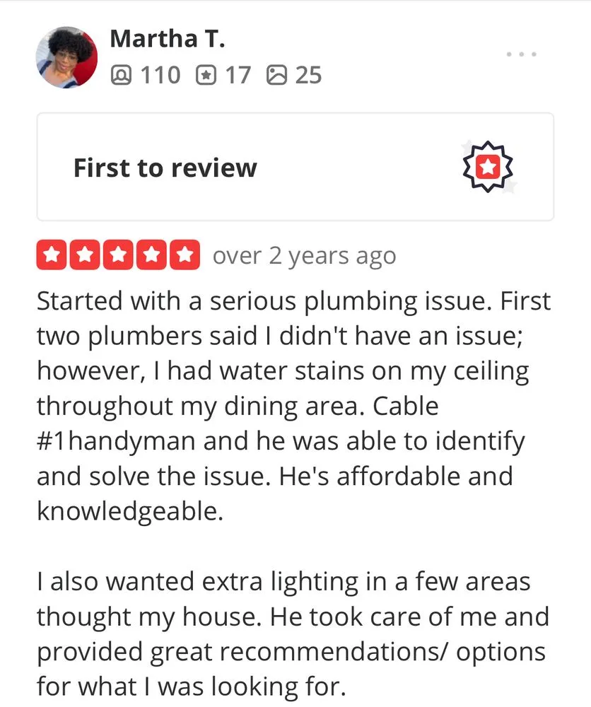Emergency plumbing repair in Fredericksburg, VA by Integrity Handyman Services