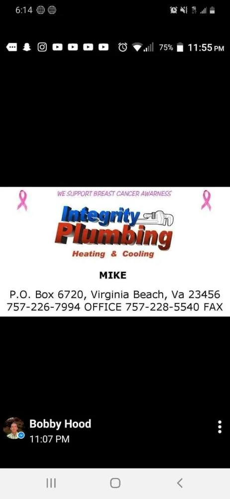 Slide of Integrity Plumbing Heating and Cooling