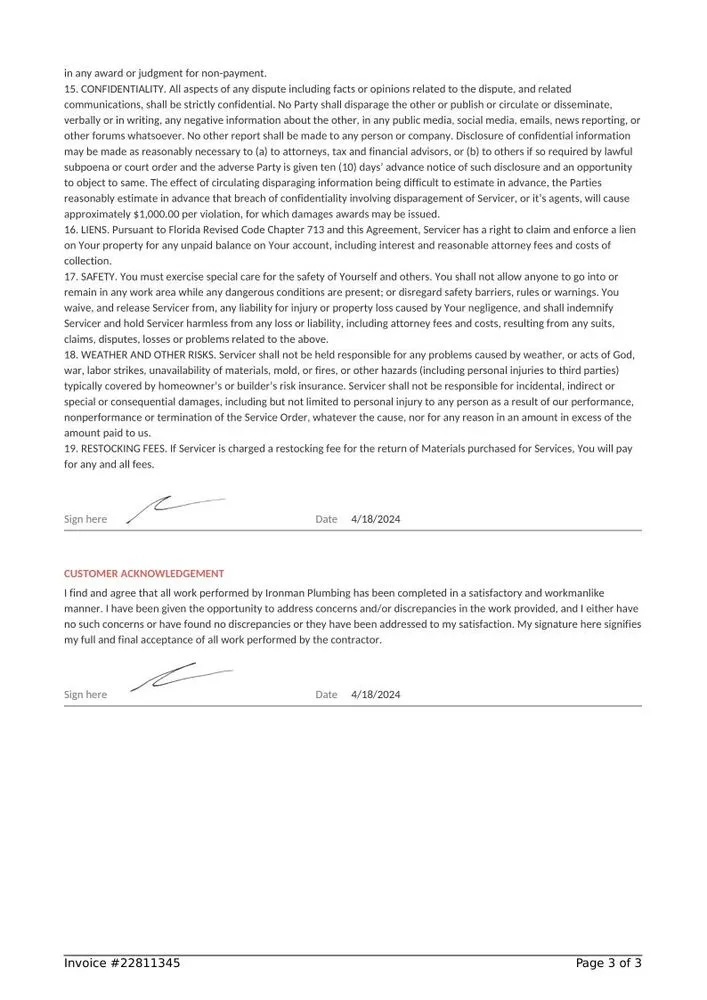 Slide of Ironman Plumbing