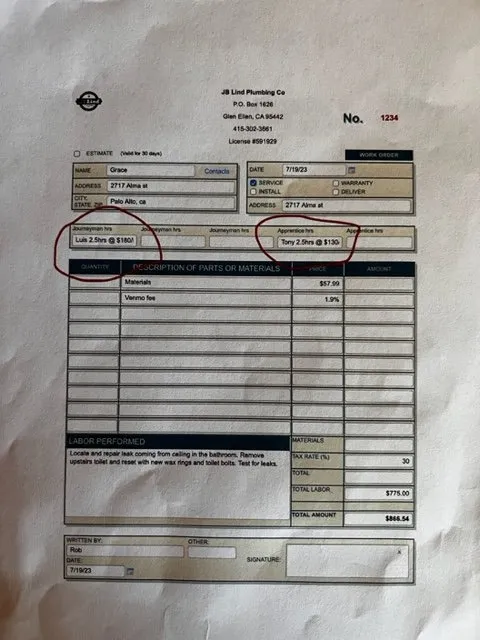 Slide of J B Lind Plumbing Company