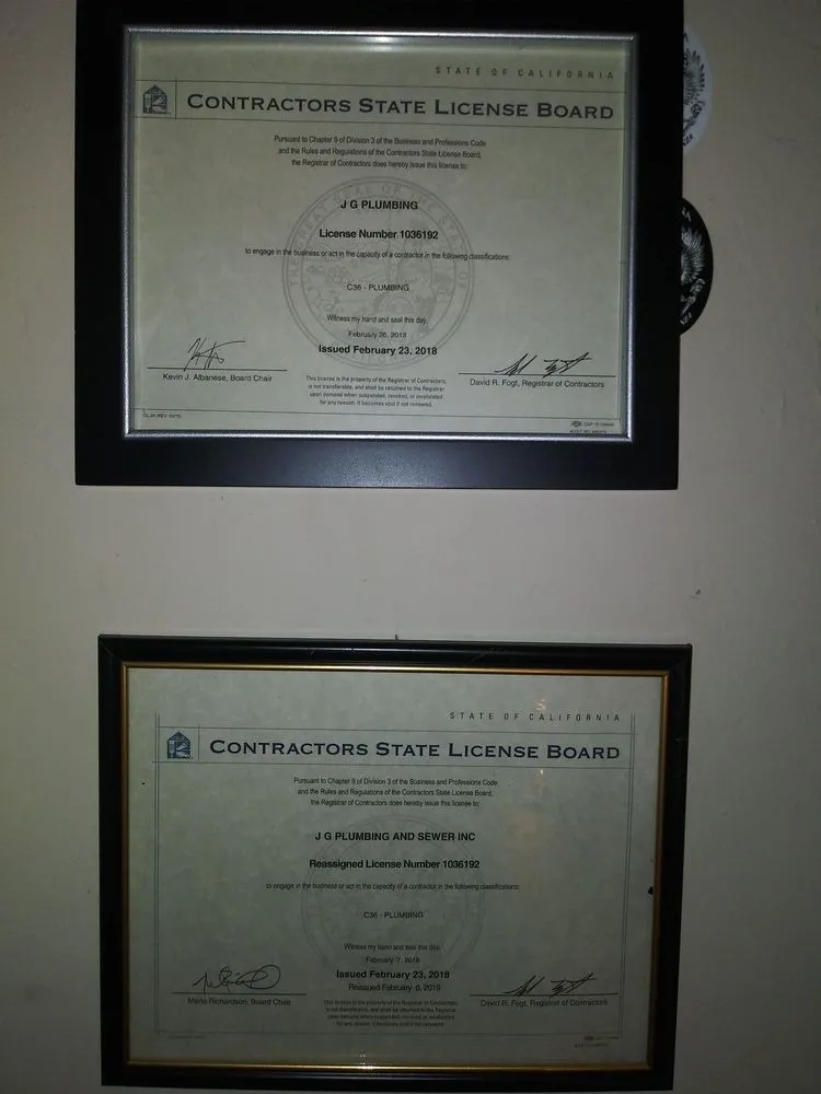 Slide of J G Plumbing and Sewer