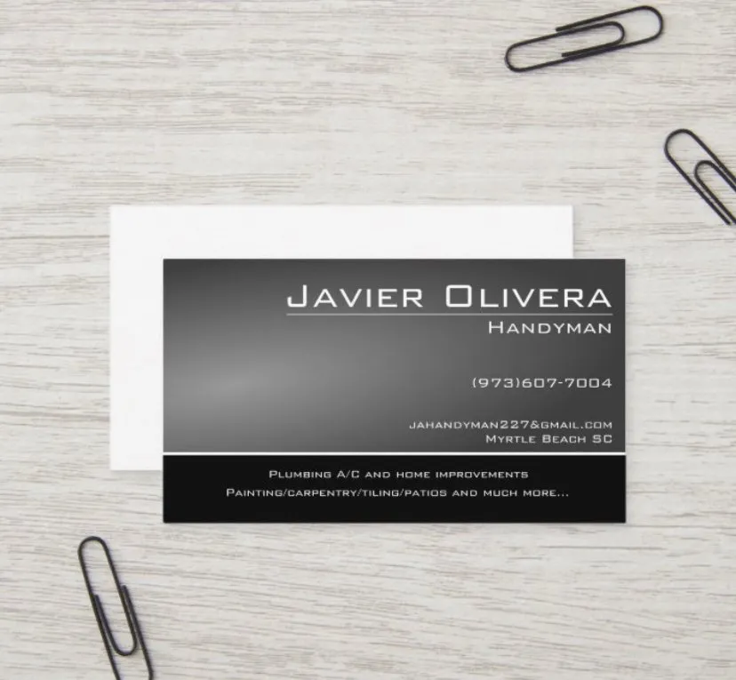Slide of Javier Olivera Handyman