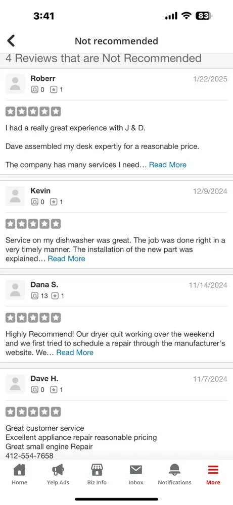 Slide of J&D Handy Service