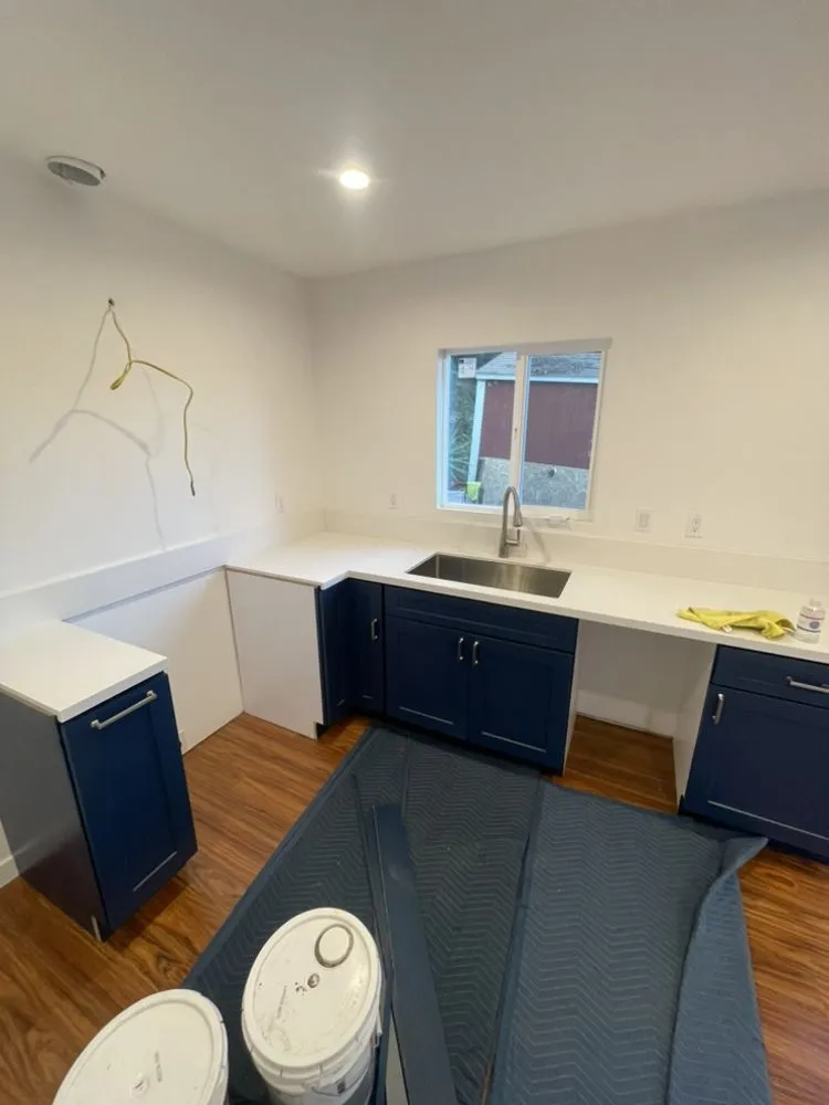 Slide of JDN construction and plumbing